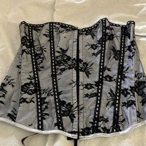 Black and white Corset